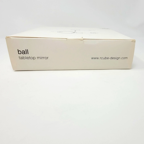 New in Box NIB RCube Ball Desk Mirror red/yellow/white Nordstrom Artsy Eclectic - Picture 7 of 9